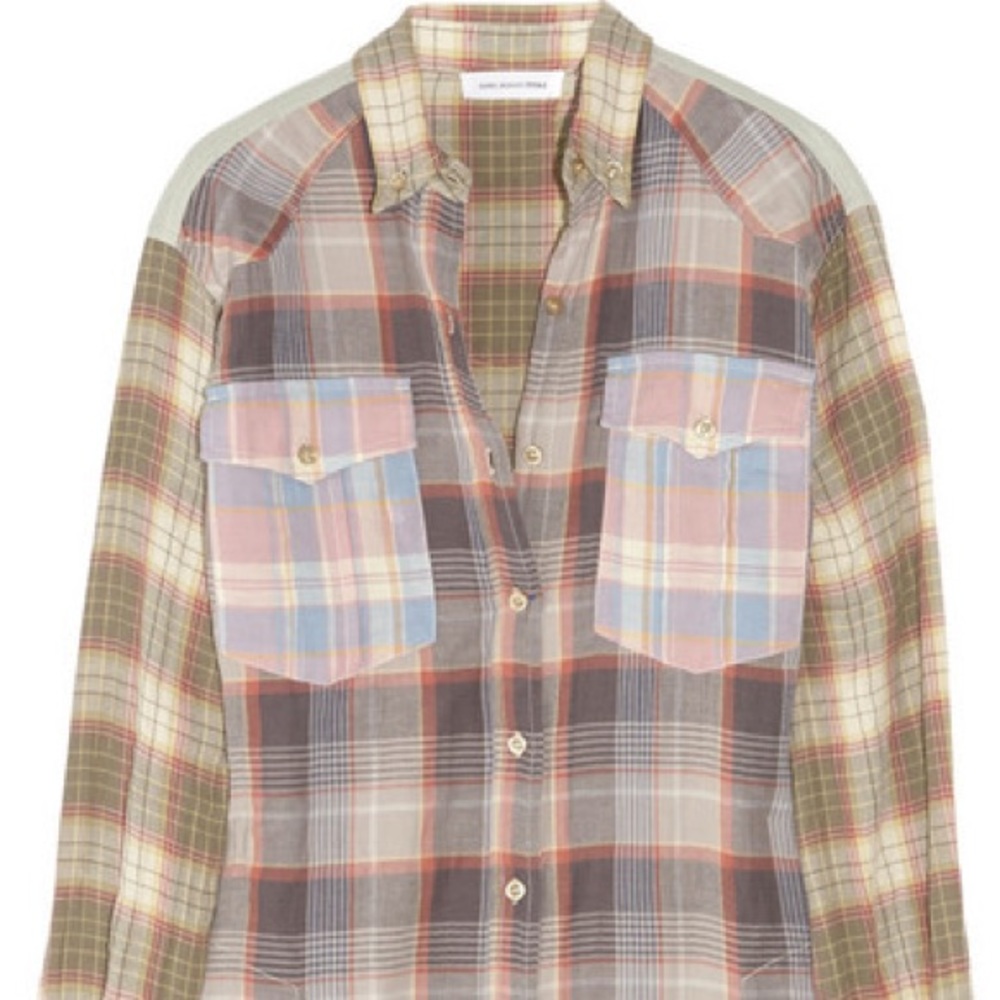 Isabel Marant Etoile plaid shirt 8 10 42 L
